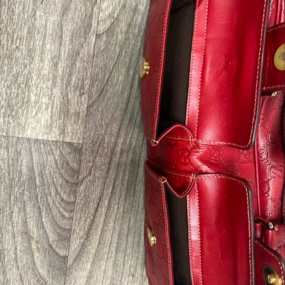 Gucci Boston Heart Lock Joy in Red Guccissima Leather Handbag - Picture 12 of 13